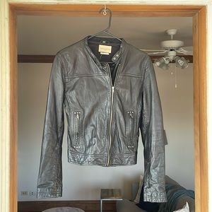 Levi’s Made and Crafted black leather motorcycle jacket